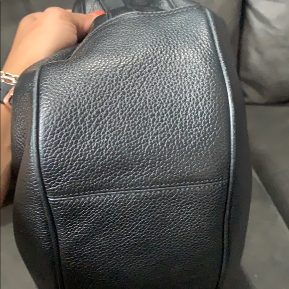 Leather black Coach shoulder bag w/ gold hardware! - Picture 5 of 8